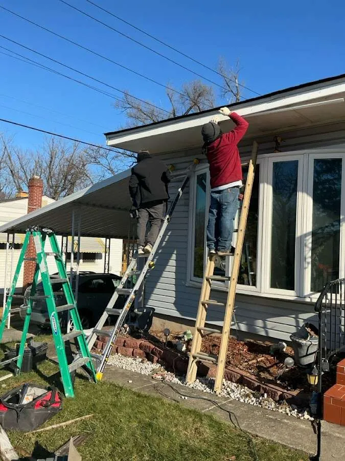 Restoration crew performing exterior repair in Middleton